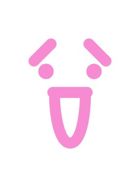 Heyecanlı ama gülen yüz ikonunun dikkat çekici animasyonu