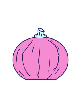 starburst effect animation of cartoon doodle of a pumpkin design