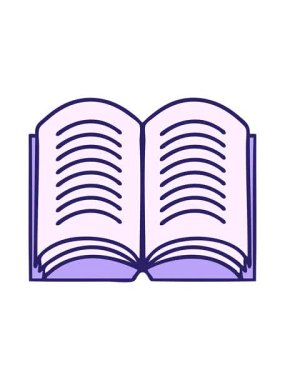 Açık bir kitabın sevimli çizgi filminin ışık efekti.