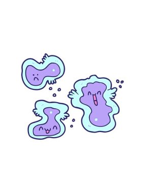 Karikatür hücre tasarımının dikkat çekici animasyonu