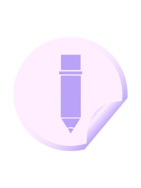 Bir kurşun kalemin dairesel soyulan çıkartma çizgi filminin dönen hareketi