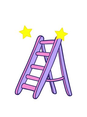 dönen yıldızlar çizgi film merdiveni animasyonu