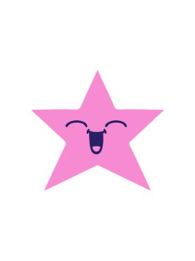 bir altın yıldızın düz renkli retro çizgi filminin canlandırma efekti