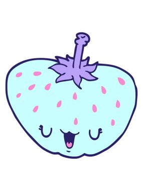 Çilek çizgi filminin parlak ışık efekti