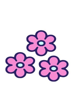 sevimli bir çiçeğin çiziminin hareketli animasyonu