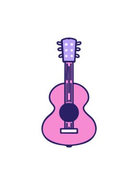 Geleneksel akustik gitarın dönen hareket animasyonu