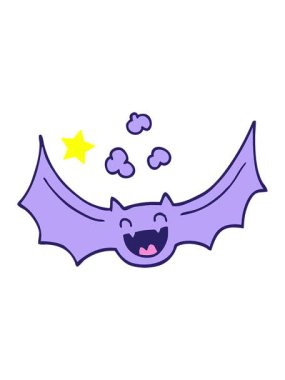 Parlayan yıldızlar yarasa çiziminin animasyonunu etkiler.