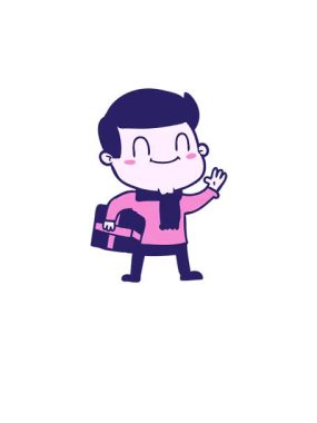 Yüksel ve yüzdür çizgi film animasyonunu Dost canlısı adam Xmas hediyesiyle