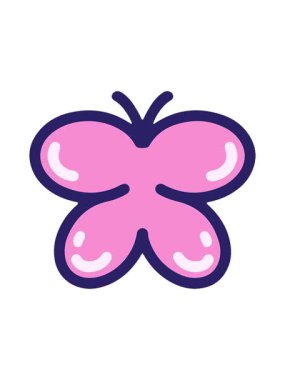 Basit ve cesur kelebek tasarımının parlak ışık efekti