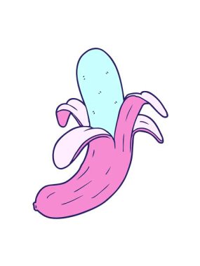 Çizgi film muz tasarımının hareketli animasyonu