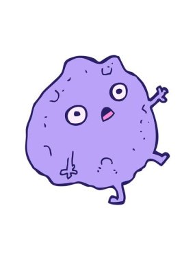 Karikatür kaya düşüşünün basınçlı animasyonu