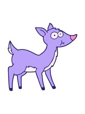 Geyik çizgi filminin parlak ışık efekti