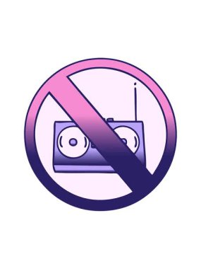 Radyosuz bir karikatürün gradyan gölgeli animasyonuna izin veriliyor ve durduruluyor