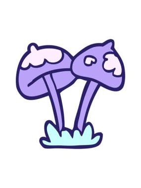 Mantar çizgi filminin hareketli animasyonu