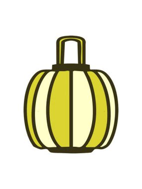 Geleneksel bir Japon kağıt fenerinin renk animasyonunu değiştirmek