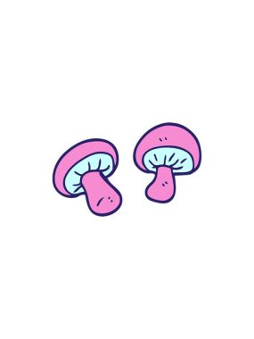 karikatür mantarlarının yıldız patlaması etkisi animasyonu