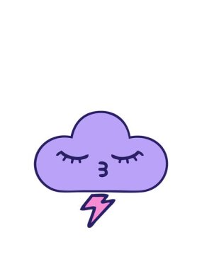 Bir fırtına bulutu çiziminin çizgi filmini canlandırıyorum.