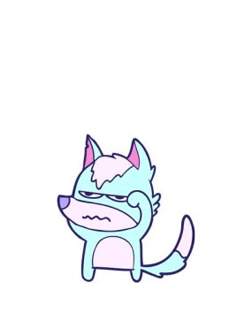 Sinirli bir kurdun hareketli animasyonu.