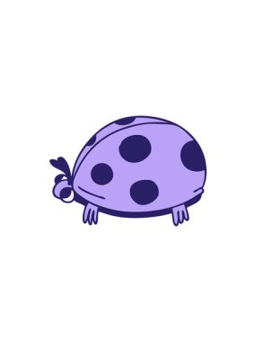 Garip çizgi film uğur böceğinin yıldız patlaması etkisi animasyonu