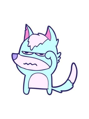 Sinirli bir kurdun animasyonunu salla ve durdur.