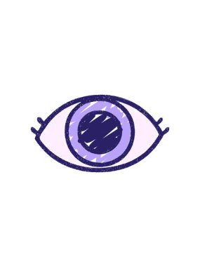 Göz Sembolü Tebeşir Çiziminin yıldız patlaması etkisi canlandırması