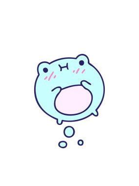 Yanıp sönen radyal çizgiler sevimli bir kurbağanın çizgi filmini canlandırıyor.