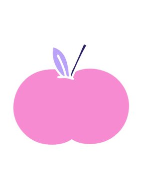 Düz renkli çizgi film sulu elmanın hareketli animasyonunu oynat