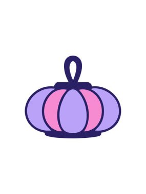 Japon tarzı renkli bir kağıt fenerin canlandırma efekti.