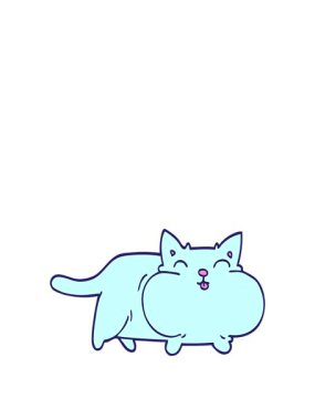 Çizgi film animasyonunu genişletiyorum. Şişko kedi.