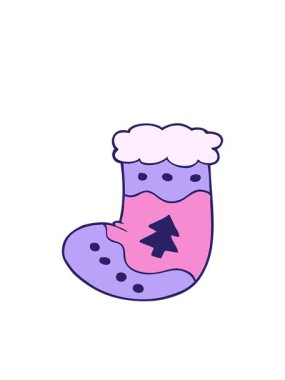 karikatür karalamalarının hareketli animasyonları Noel çorapları