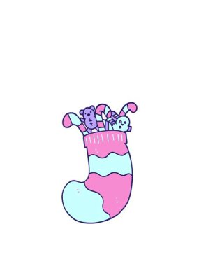 Yüksel ve süzül noel çorap çizgi filminin animasyonu