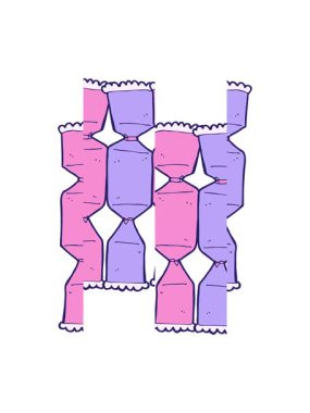 Karikatür Noel krakerinin bölünen hareketi