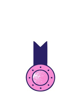 Altın madalyanın eski grunge desenli çizgi filminin animasyonunu genişletiyorum.