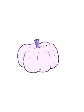 Yatay titreşimli retro çizgi film balkabağı animasyonu