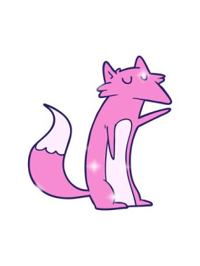 Bir tilki çizgi filminin ışıltı etkisi