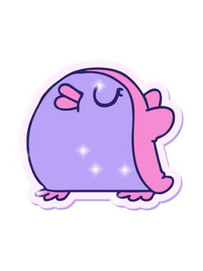 Sim efekti serbest sticker çizgi filmi Şirin Kawaii Red Robin