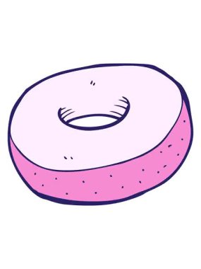 Donut çizgi filminin titreyen hareketli animasyonu