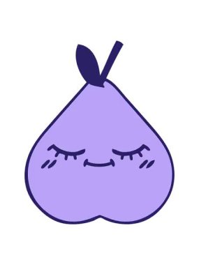 yeşil armudun sevimli çizgi filminin efekt animasyonunu göster