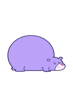 Kawaii çizgi film dizaynının hareketli animasyonu