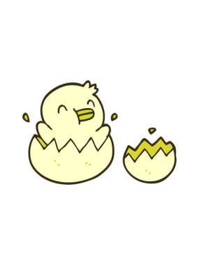 Sevimli karikatür karikatürünün renk değişimi