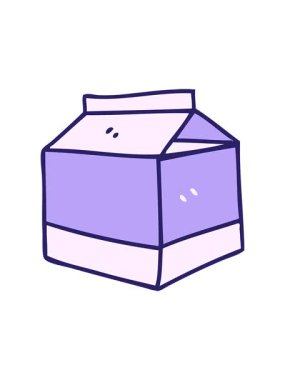 Bir karton sütün hareketli animasyonu