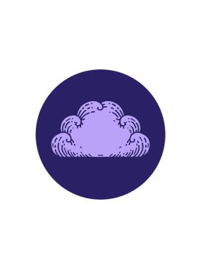 Bir bulutun ikonik dövme tarzının satış animasyonu