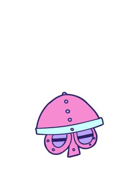 Karikatür ortaçağ kaskının animasyonunu genişletiyorum.