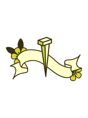 Demir çivi sancağıyla geleneksel dövmenin renk değişimi