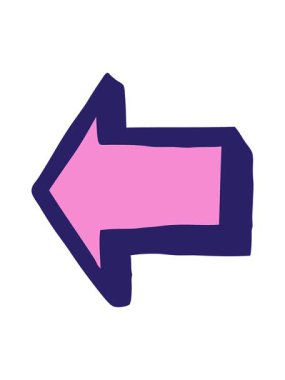 bob and pause animation of cartoon drawing of a pointing arrow