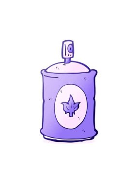 Çizgi film parfüm spreyinin basınçlı animasyonu