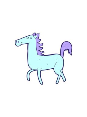 Çizgi film atının dikkat çekici animasyonu