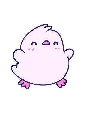 Küçük şirin bir kuş çizgi filminin animasyonunu salla ve durdur