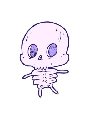 Çizgi film iskeletinin animasyonunu salla ve durdur