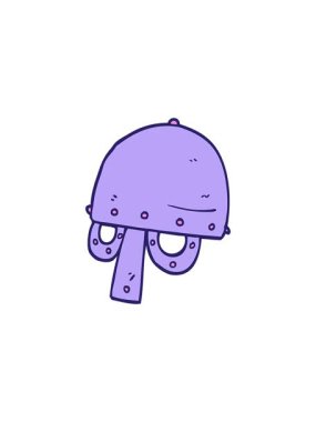 Çizgi film karalama Viking kaskının satış animasyonu